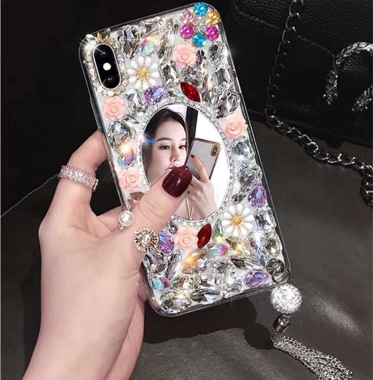 Acrylic-Mirror phone case, Rhinestone phone case, Sparkling phone case - available at Sparq Mart