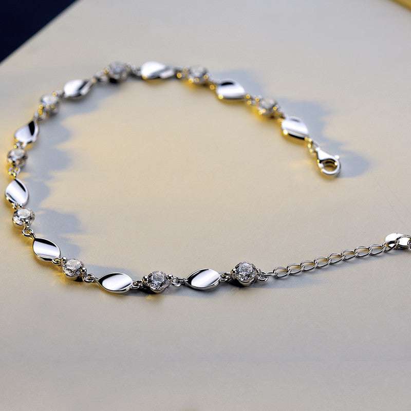 Diamond-Encrusted, Sparkling Bracelet, Sterling Silver - available at Sparq Mart