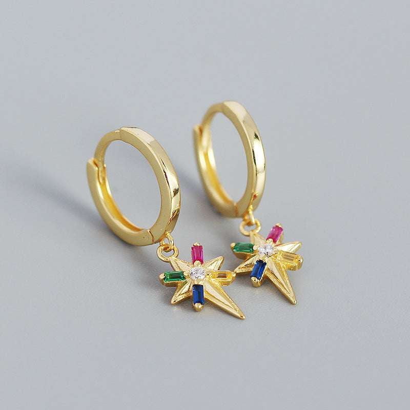 Colored Metal Ear Buckle, Diamond Ear Buckle, Sparkling Star Ear Buckle - available at Sparq Mart