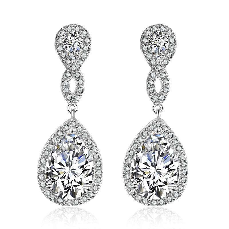 AAA zircon jewelry, Bridal banquet earrings, Sparq Mart - available at Sparq Mart