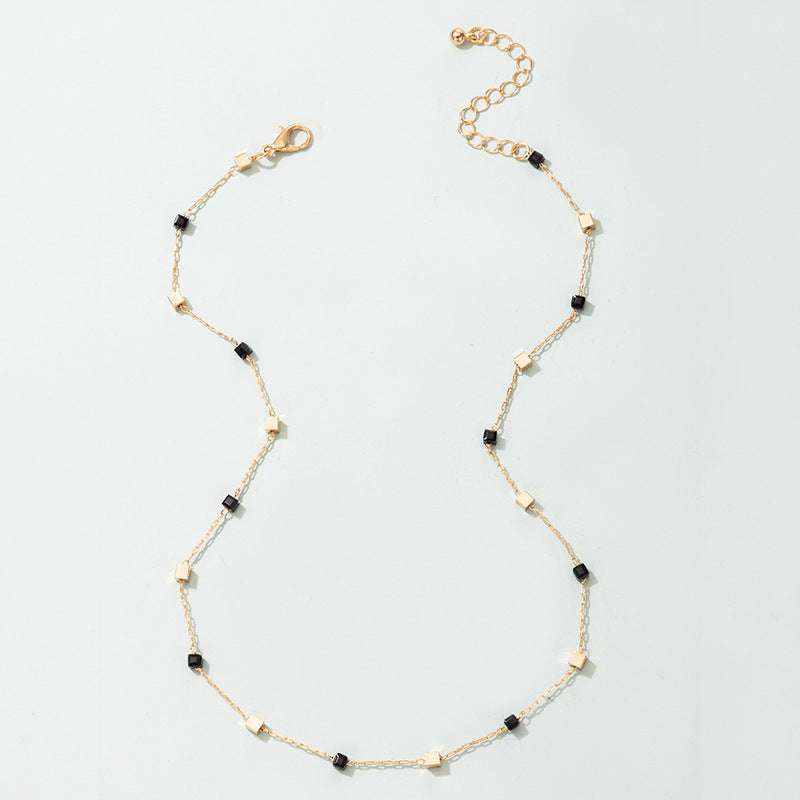 beautiful women's necklace, minimalist jewelry, trendy square necklace - available at Sparq Mart