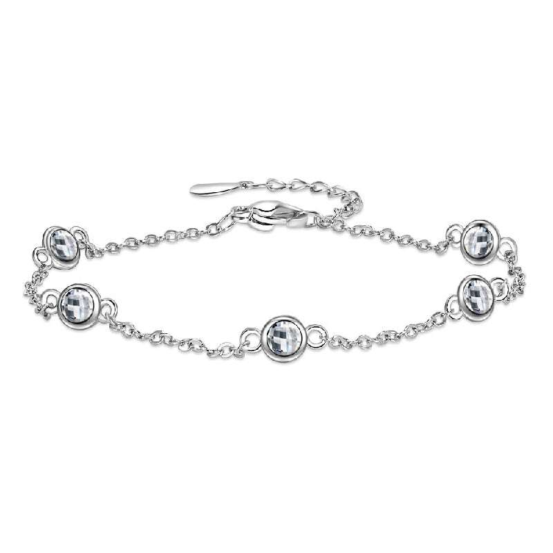 Shop, Stylish 925 Silver Bracelets, Zircon Gemstone Accessories - available at Sparq Mart