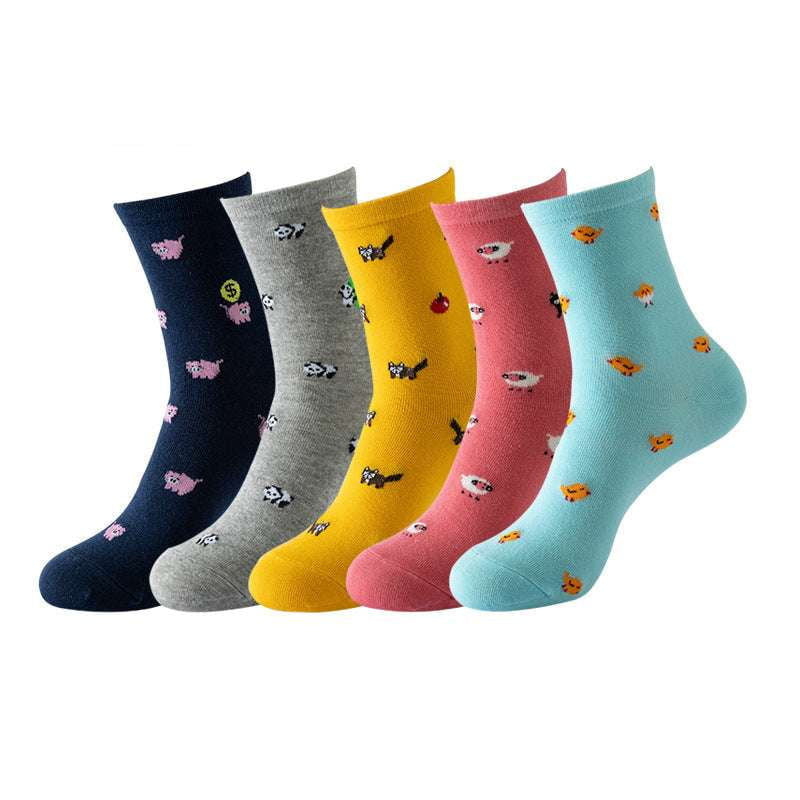 Animal pattern socks, Casual print socks, Colorful long socks - available at Sparq Mart