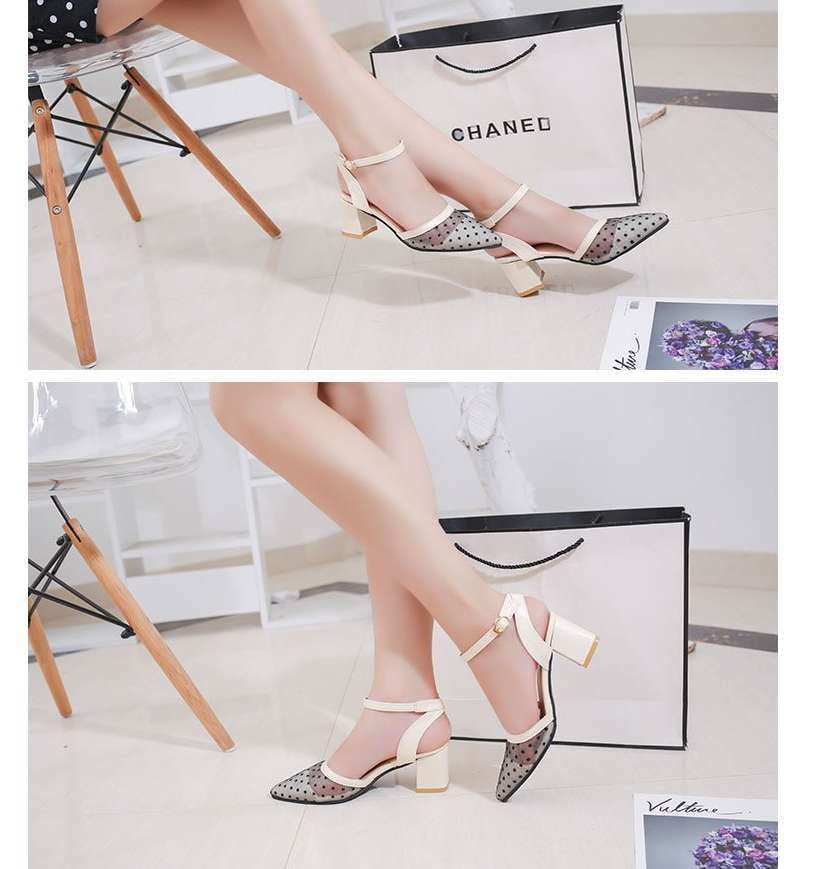 Baotou Flat Sandals, Comfort Word Buckle, Mesh Lace Flats - available at Sparq Mart