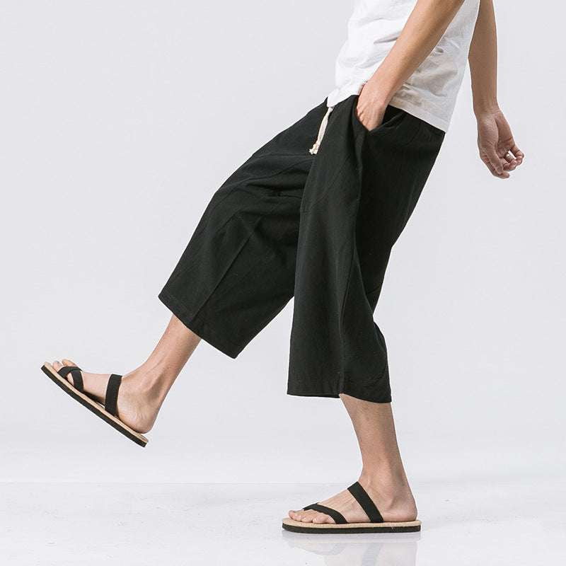 Casual Baggy Trousers, Cotton Harem Pants, Summer Lightweight Pants - available at Sparq Mart