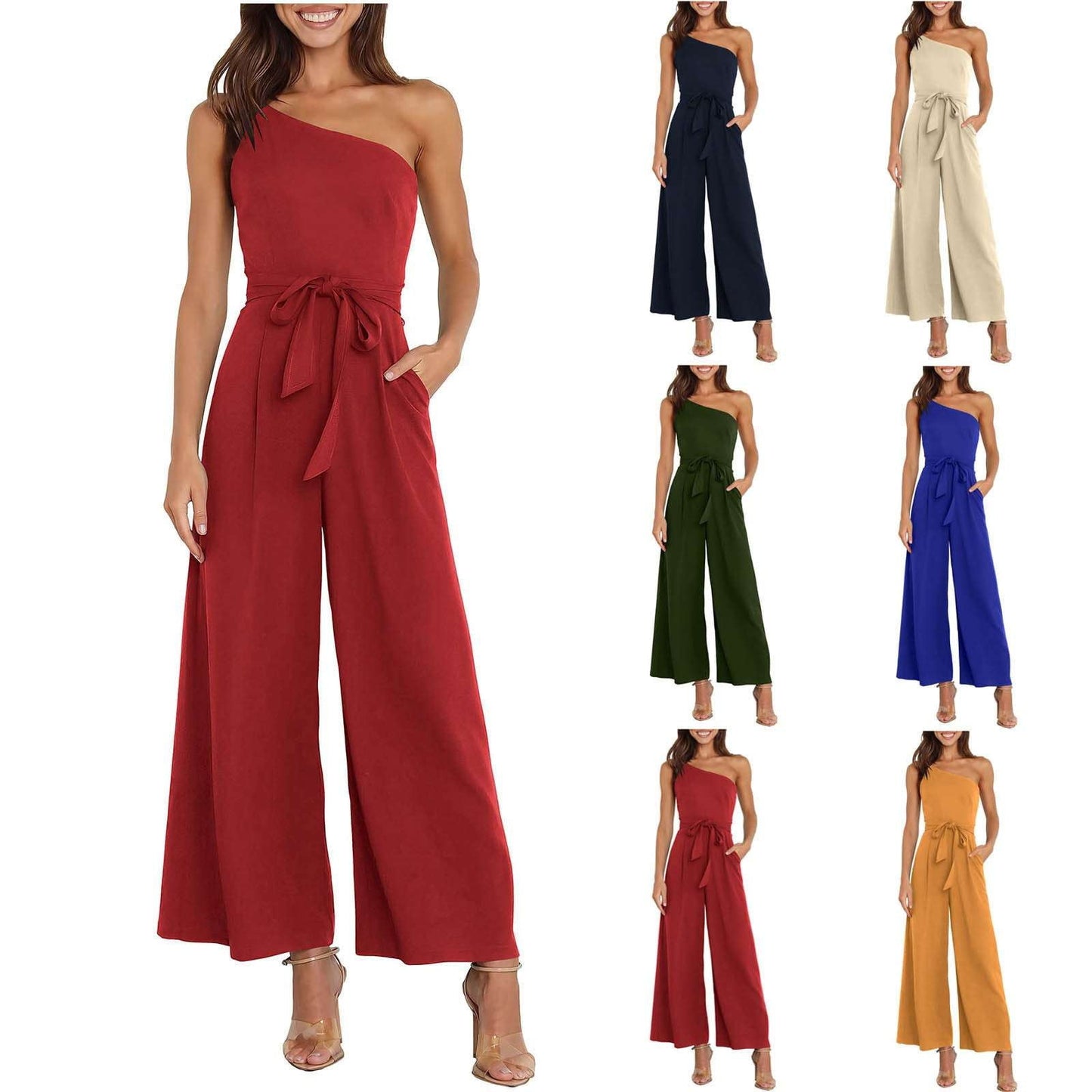 Cropped Trouser Romper, Ladies Casual Jumpsuit, Stylish Waist Jumpsuit - available at Sparq Mart