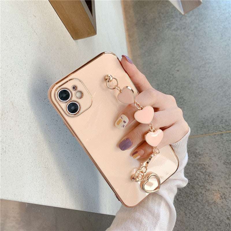 Electroplated case, Love heart bracelet, Stylish phone case - available at Sparq Mart