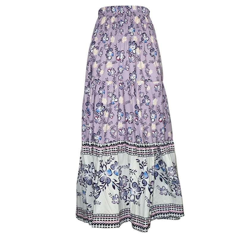 Elasticated Waist Skirt, Fashion Skirts Online, Printed Maxi Skirt - available at Sparq Mart