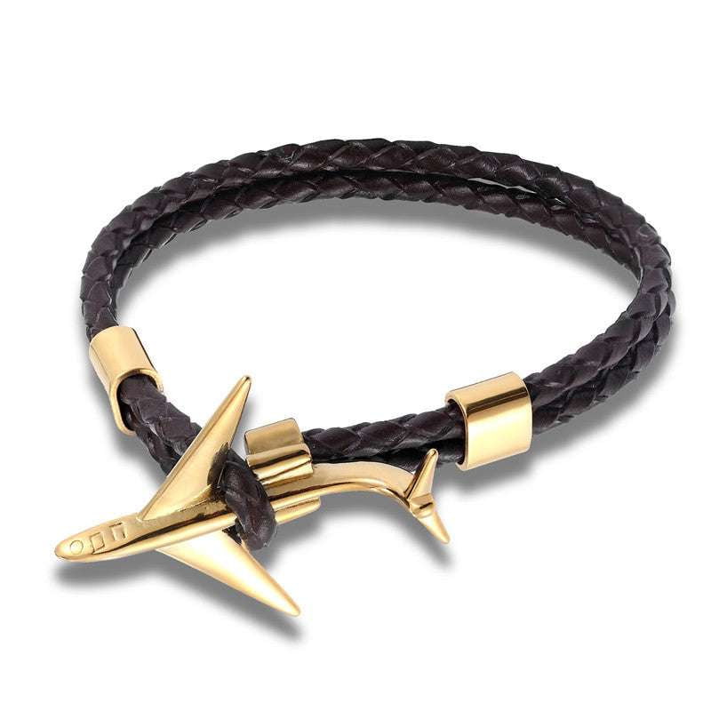 handcrafted bracelet luxury, stainless steel clasp, unique leather bracelet - available at Sparq Mart