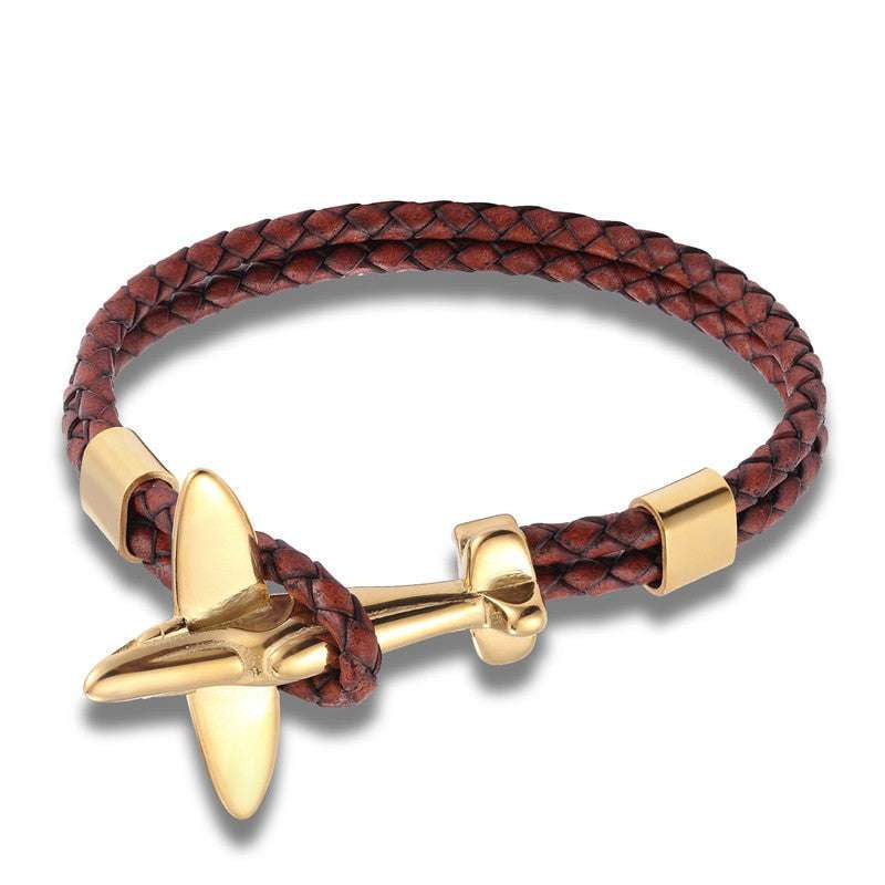 handcrafted bracelet luxury, stainless steel clasp, unique leather bracelet - available at Sparq Mart