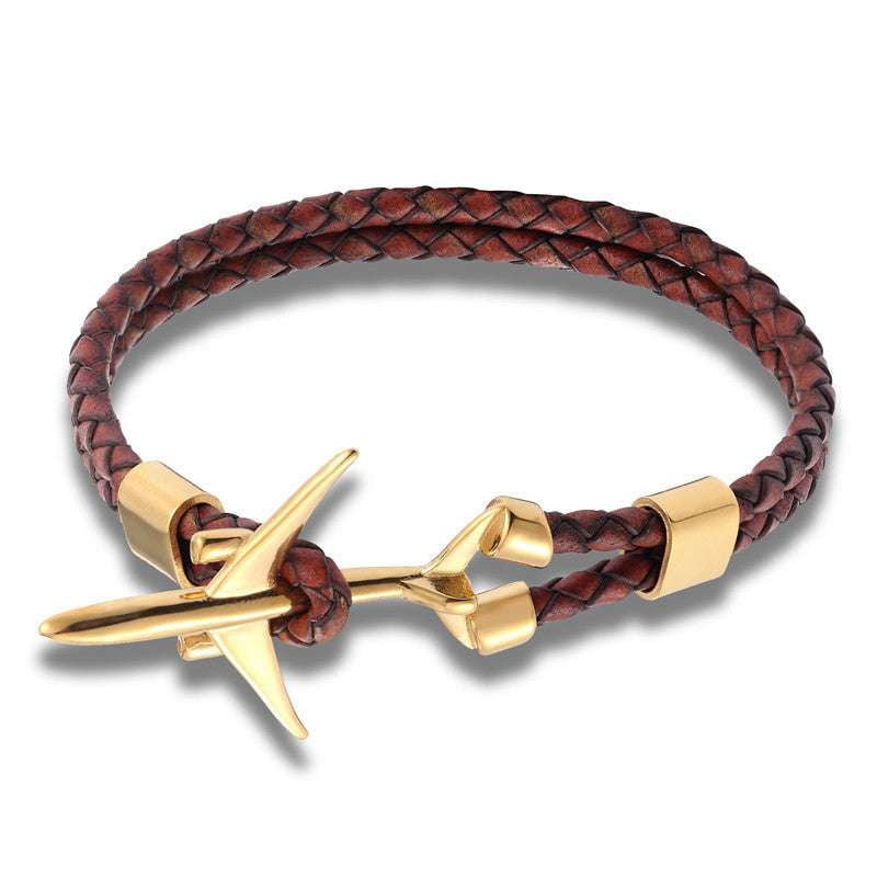 handcrafted bracelet luxury, stainless steel clasp, unique leather bracelet - available at Sparq Mart