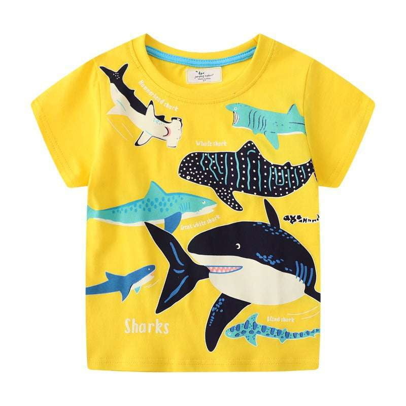 Children's T-Shirt, Short Sleeve, Stylish Luminous Shark - available at Sparq Mart