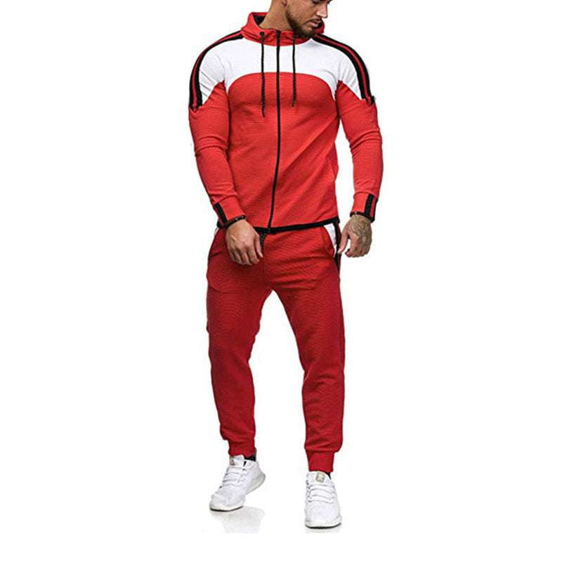 Breathable Workout Gear, Casual Sportswear Set, Men's Cotton Tracksuit - available at Sparq Mart