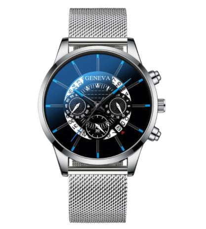 Alloy Steel Band, Calendar, Men's Quartz Watch - available at Sparq Mart