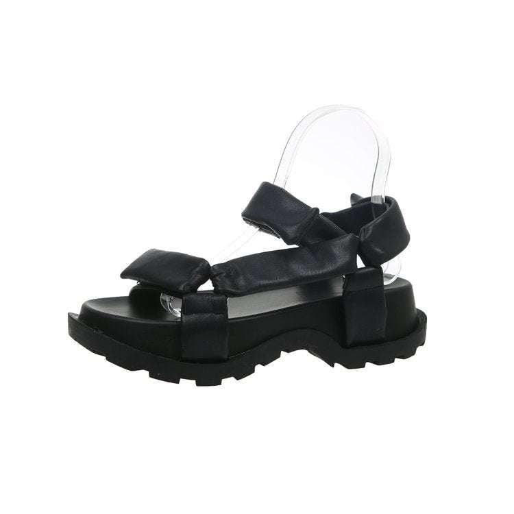 Microfiber Women's Sandals, Platform Roman Footwear, Roman Sponge Shoes - available at Sparq Mart