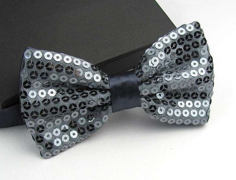 Double Layer Bow Ties, Solid Color Bow Ties, Stylish Sequin Bow Ties - available at Sparq Mart