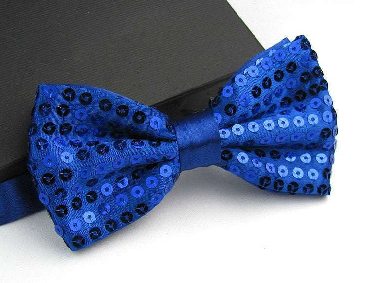 Double Layer Bow Ties, Solid Color Bow Ties, Stylish Sequin Bow Ties - available at Sparq Mart