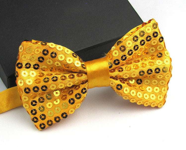 Double Layer Bow Ties, Solid Color Bow Ties, Stylish Sequin Bow Ties - available at Sparq Mart