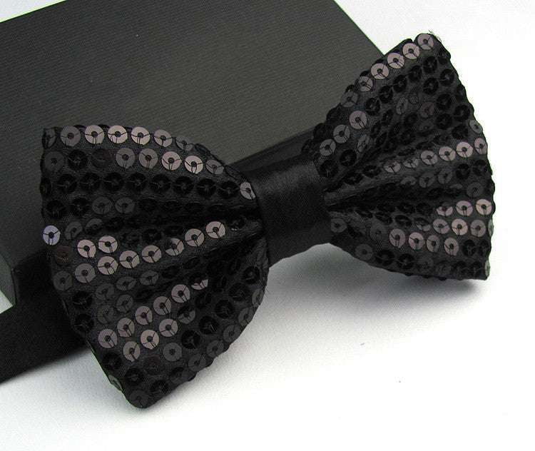 Double Layer Bow Ties, Solid Color Bow Ties, Stylish Sequin Bow Ties - available at Sparq Mart