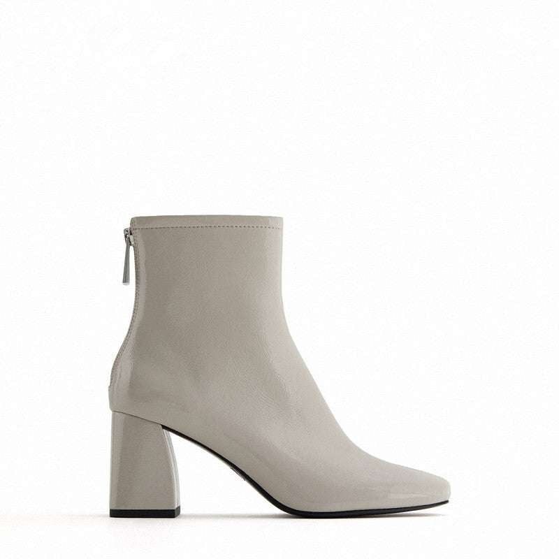 barefoot ankle boots, square toe boots, thick heel boots - available at Sparq Mart