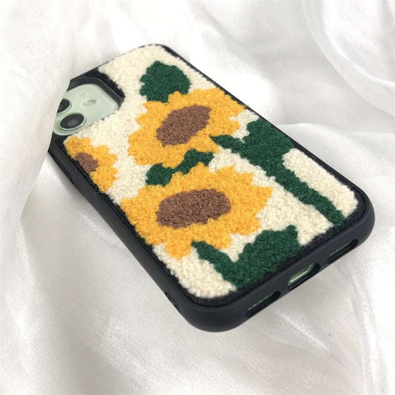 Fashionable Phone Cover, Protective Flannel Case, Sunflower iPhone Case - available at Sparq Mart