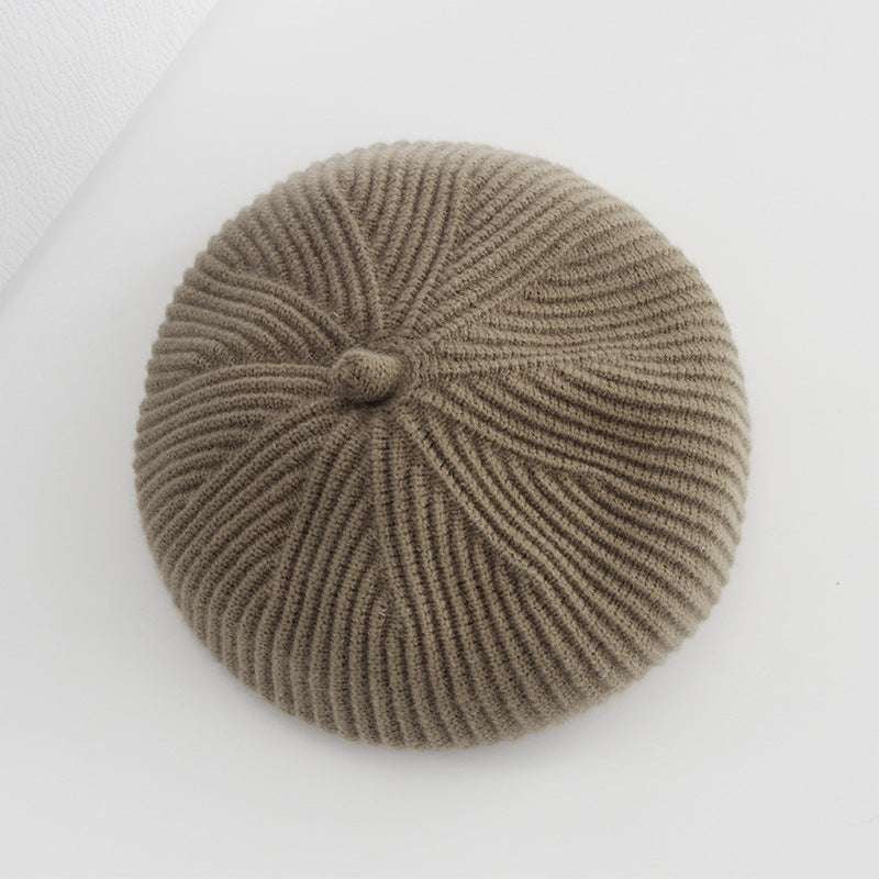 Knit Hat Fashion, Solid Color Caps, Stylish Wool Beanie - available at Sparq Mart