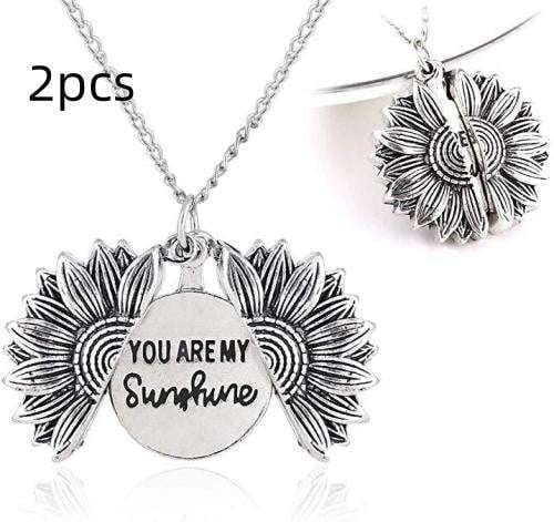 Gold Sunflower Pendant, Rose Gold Necklace, Sunflower Charm Necklace - available at Sparq Mart