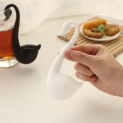 creative teaspoon partner, swan tea spoon, unique tea filter - available at Sparq Mart