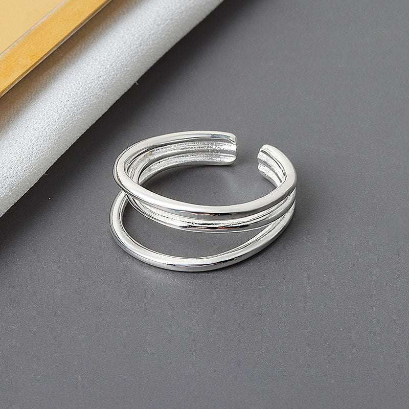 Adjustable Layered Ring, Fashionable Statement Jewelry, Trendy Copper Ring - available at Sparq Mart