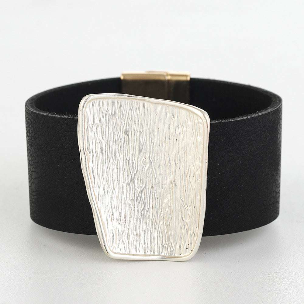 Fashion Personality Bracelet, Leather Magnet Clasp - available at Sparq Mart