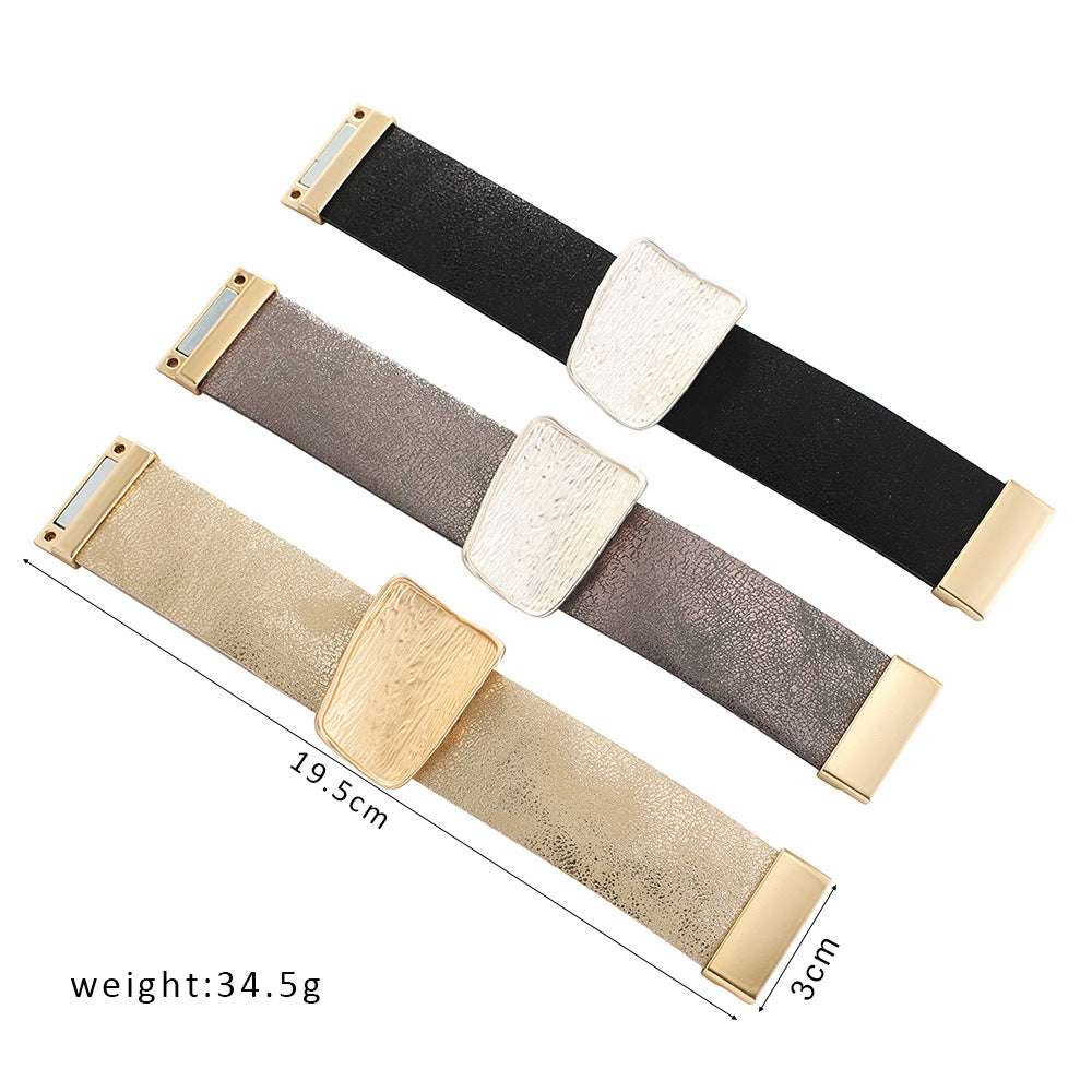 Fashion Personality Bracelet, Leather Magnet Clasp - available at Sparq Mart
