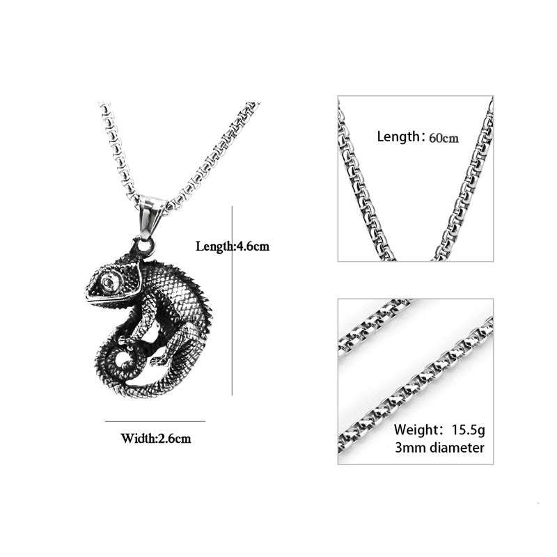 European American necklace, Titanium steel necklace, Trendy pendant necklace - available at Sparq Mart