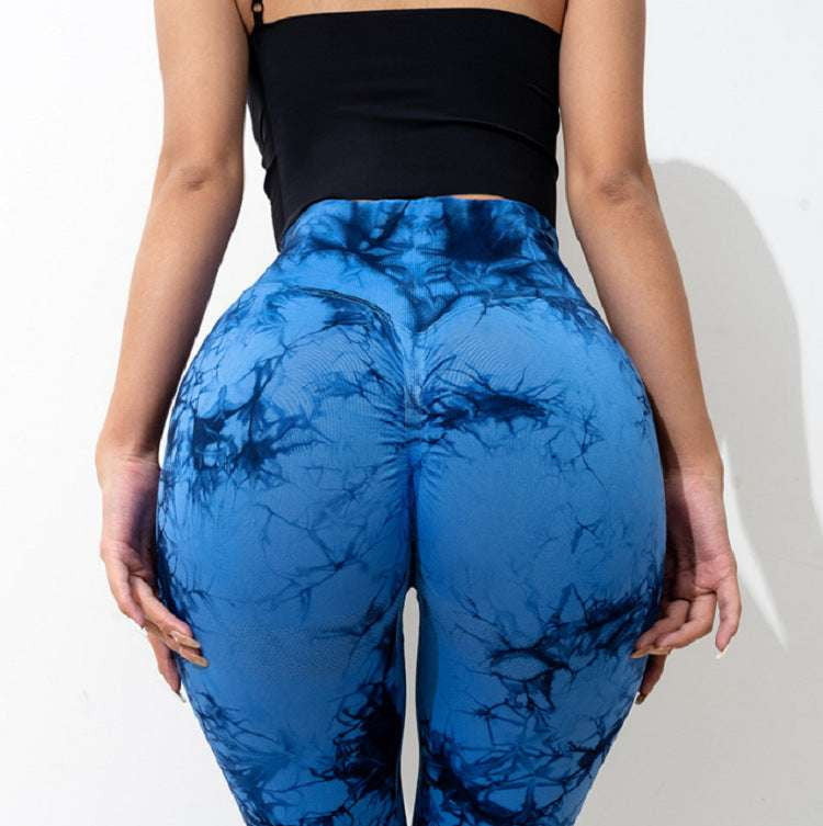 High Waist Yoga Pants, Hip Lift Activewear, Tie-Dye Yoga Leggings - available at Sparq Mart