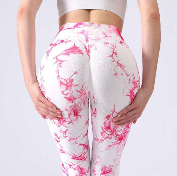 High Waist Yoga Pants, Hip Lift Activewear, Tie-Dye Yoga Leggings - available at Sparq Mart