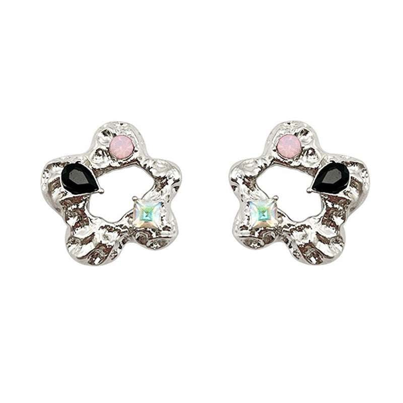 Butterfly Jewelry Gift, Diamond Flower Earrings, Heart Stud Earrings - available at Sparq Mart