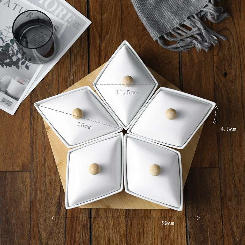 Ceramic Fruit Plate, Snack Organizer, Stylish Design - available at Sparq Mart