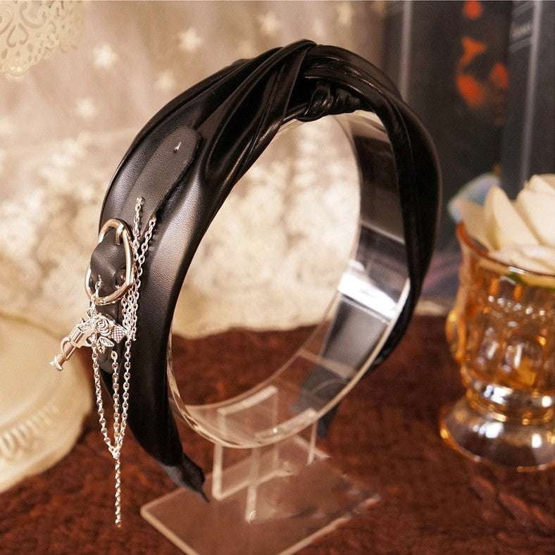 Comfortable Hair Holder, Leather Hairpin Fashion, Vintage Tassel Headband - available at Sparq Mart