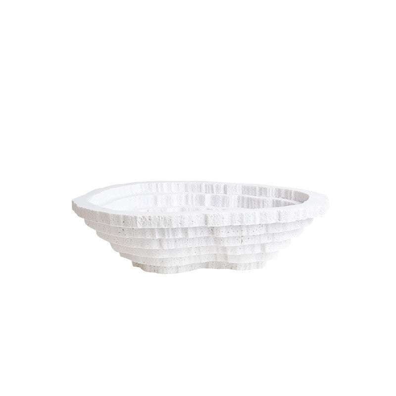 decorative kitchenware bowl, sandstone fruit bowl, trapezoidal resin bowl - available at Sparq Mart