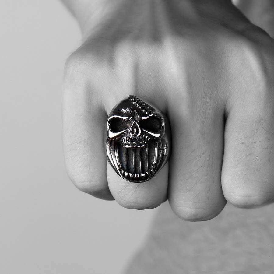 Men's Statement Rings, Silver Skull Ring, Trendy Skull Jewelry - available at Sparq Mart