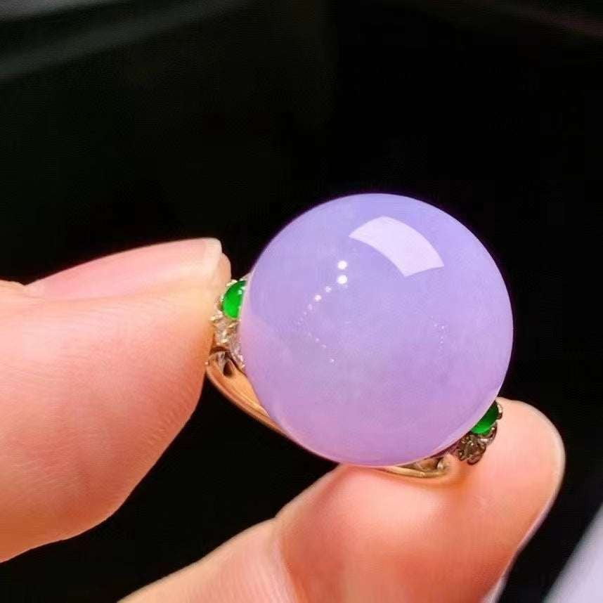 Violet Chalcedony Ring Adjustable Gemstone Ring Rose Gold Ring - available at Sparq Mart