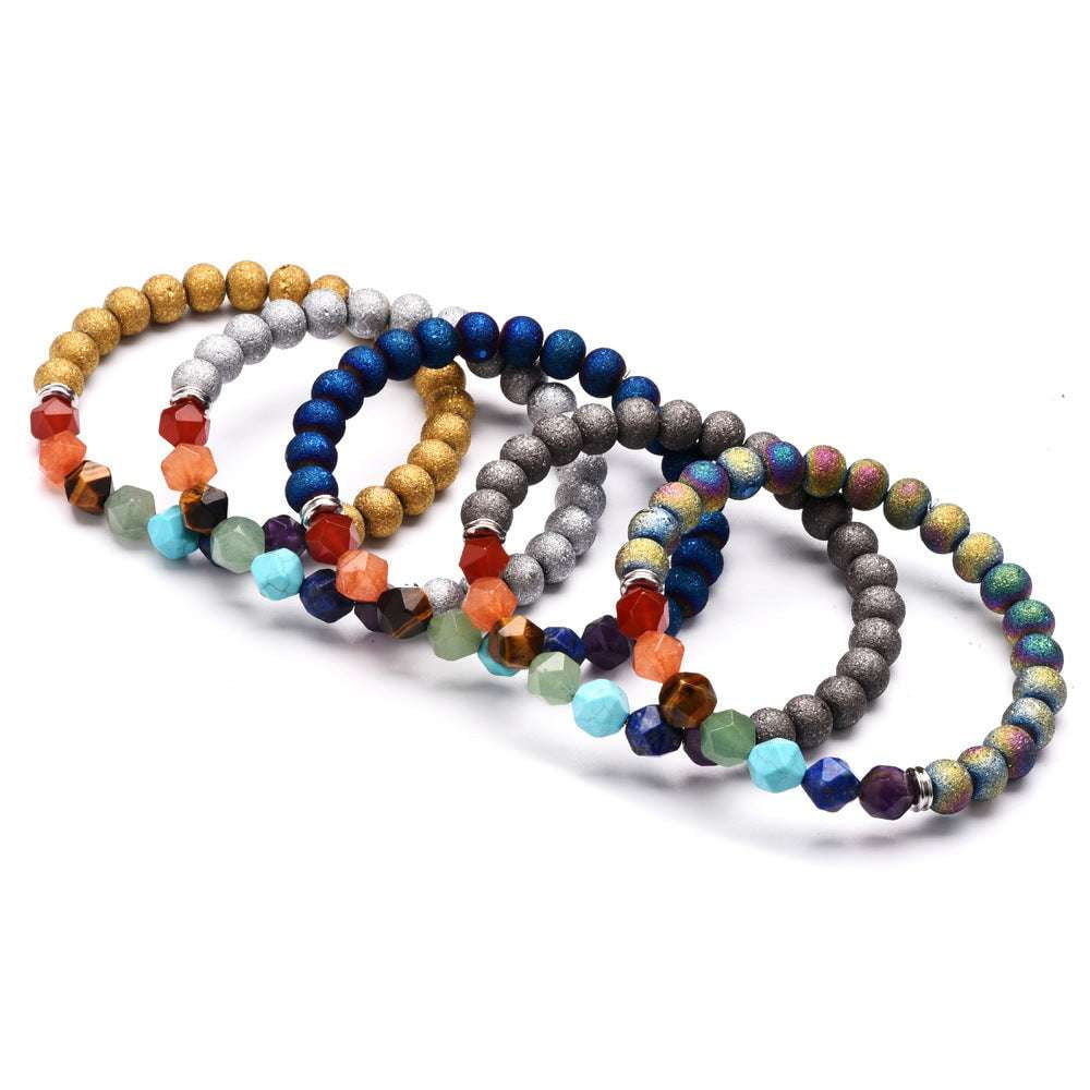 Chakra Balance Bracelet, Energy Crystal Jewelry, Yoga Agate Bracelet - available at Sparq Mart