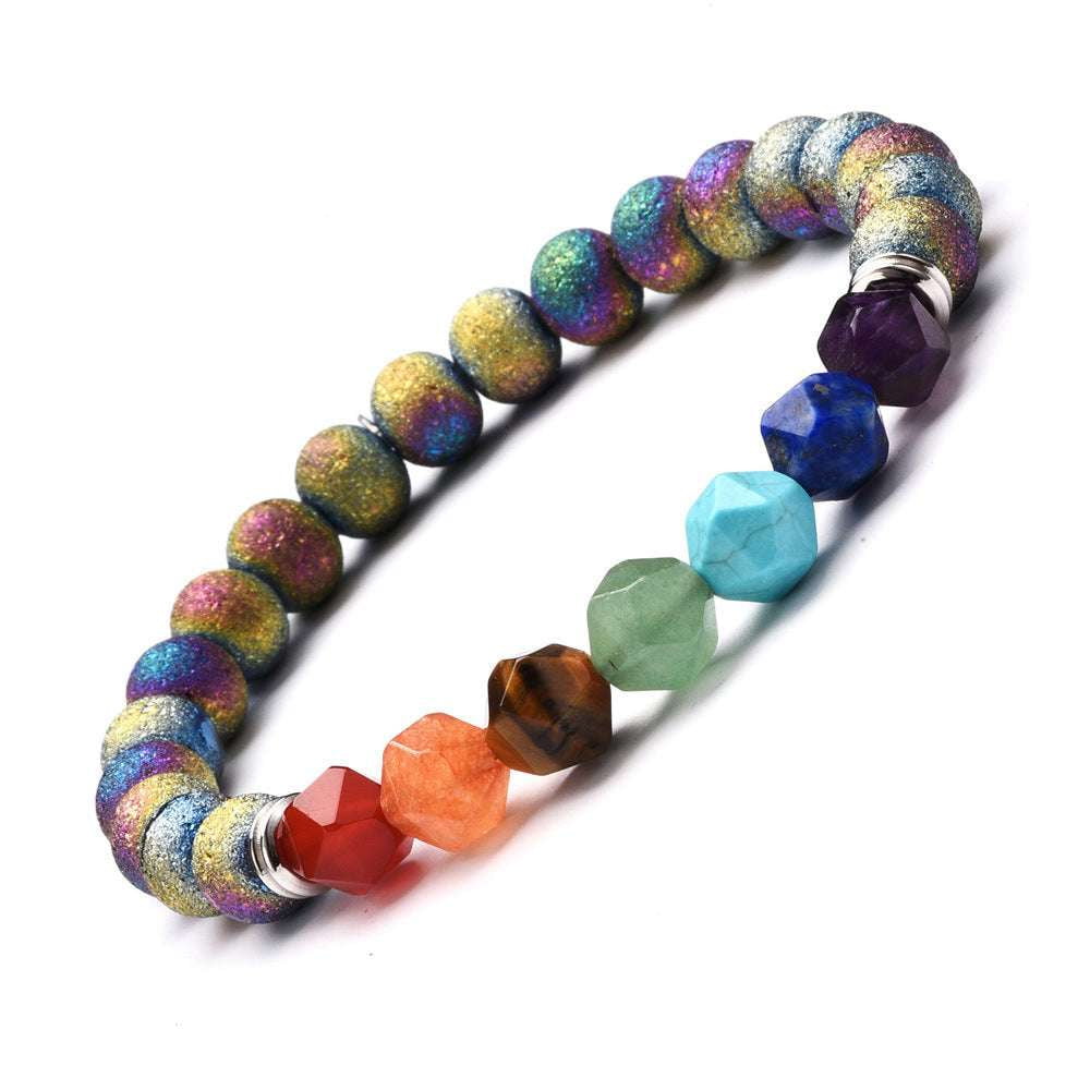 Chakra Balance Bracelet, Energy Crystal Jewelry, Yoga Agate Bracelet - available at Sparq Mart