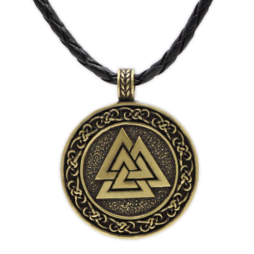 Norse Amulet Pendant, Odin Symbol Jewelry, Viking Rune Necklace - available at Sparq Mart