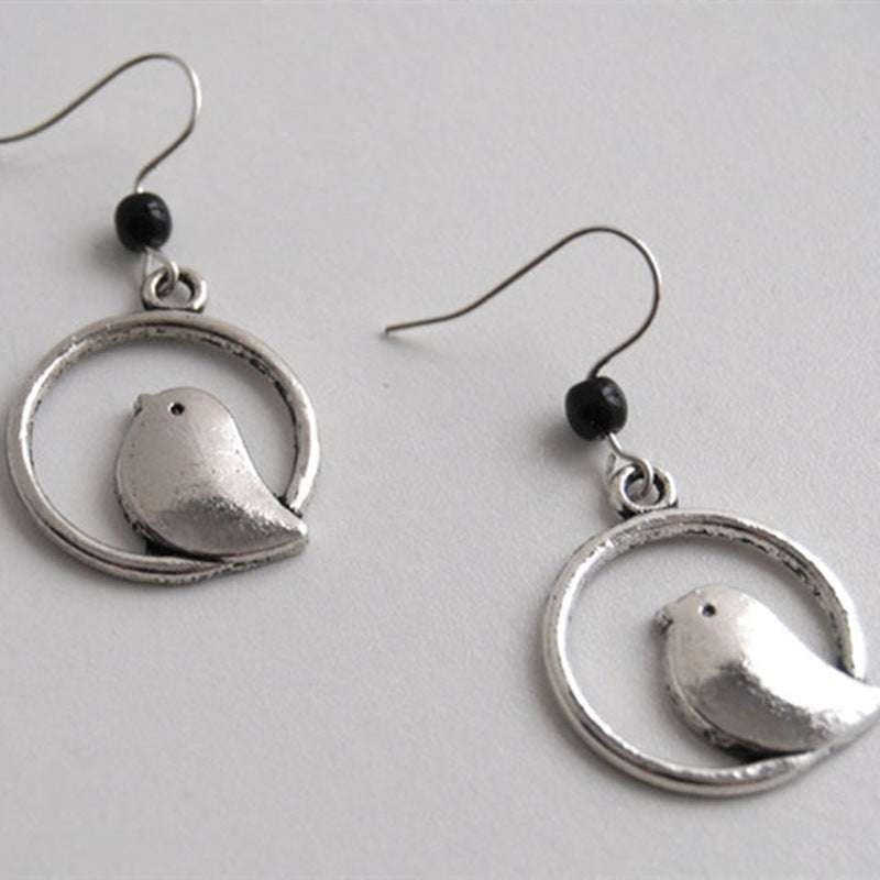 Gemstone Drop Earrings, Unique Animal Jewelry, Vintage Bird Earrings - available at Sparq Mart