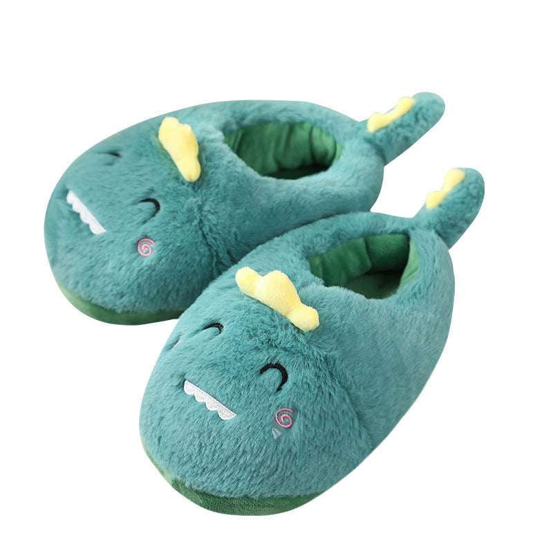 Dinosaur Plush Shoes, Non-slip Hamster Footwear, Warm Cartoon Slippers - available at Sparq Mart