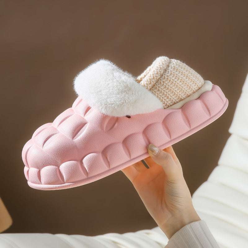 Foldable Heel Slippers, Indoor Bubble Shoes, Women Warm Slippers - available at Sparq Mart