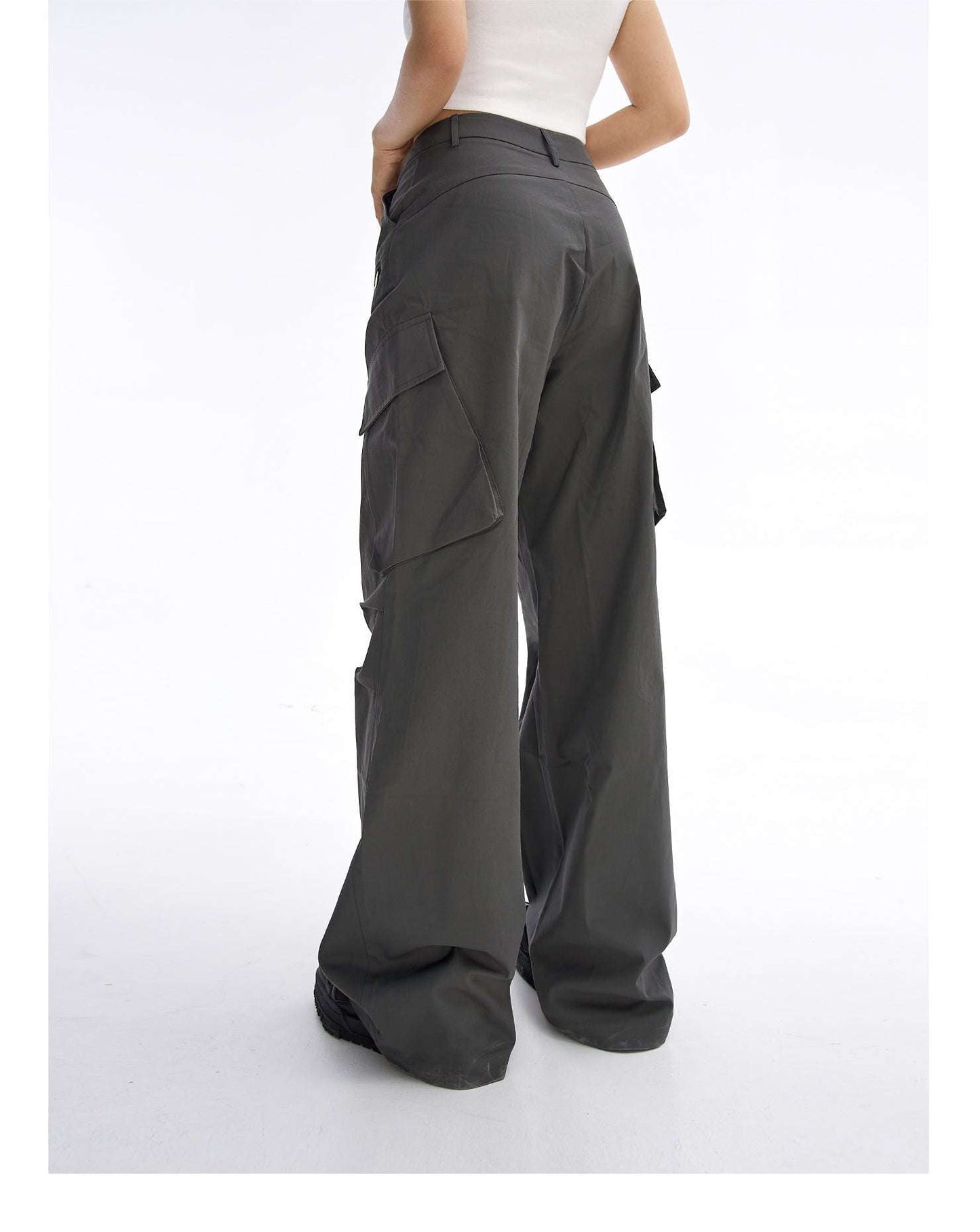 Multi-Pocket Design Pants, Retro Loose Trousers, Women's Cargo Pants - available at Sparq Mart